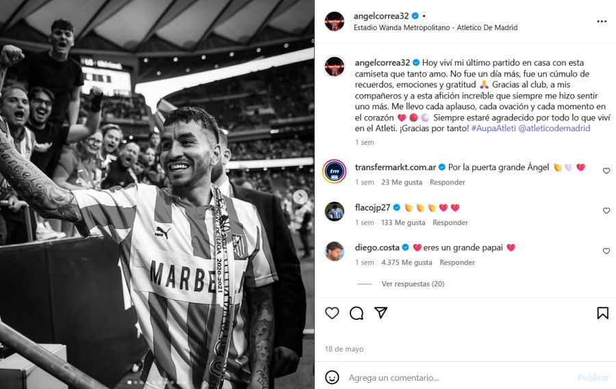 Posteo Ángel Correa