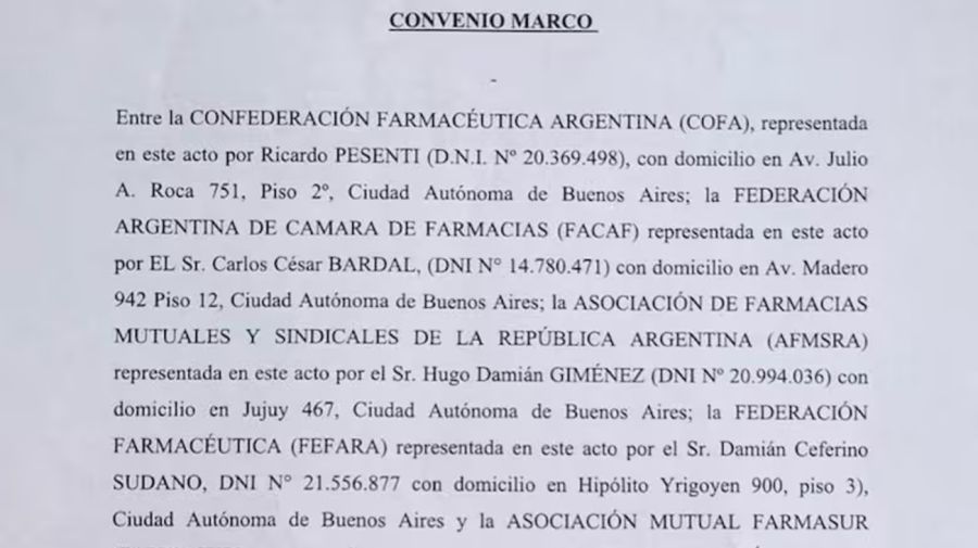 Convenio publicado por Sturzenegger