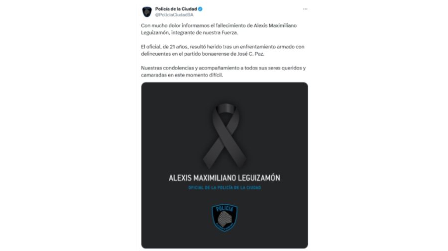 Mataron a un policía de la ciudad en el Conurbano