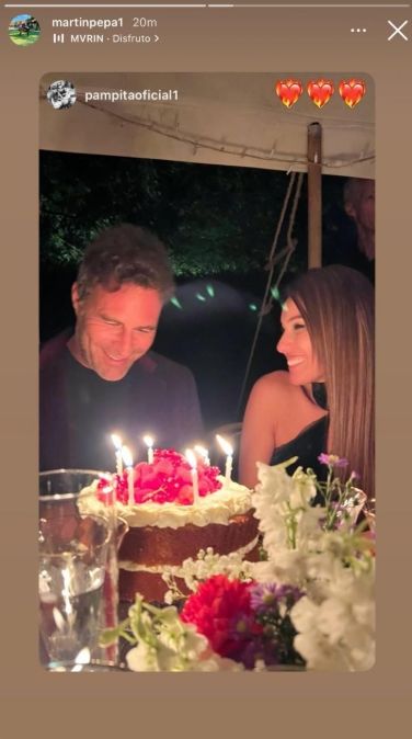 Pampita en el cumpleaños de su novio, Martín Pepa