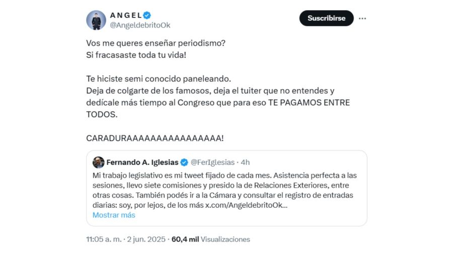 El cruce de Ángel de Brito y Fernando Iglesias
