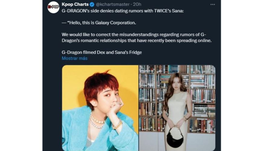 Rumores romance G-Dragon y Sana