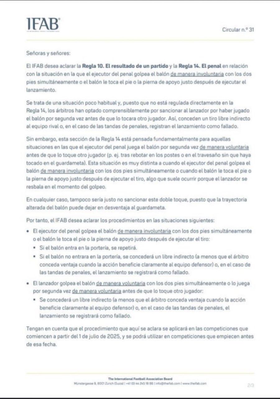 comunicado IFAB