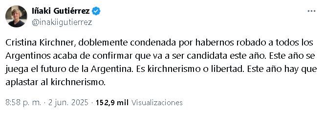 Reacciones a la candidatura de CFK en PBA