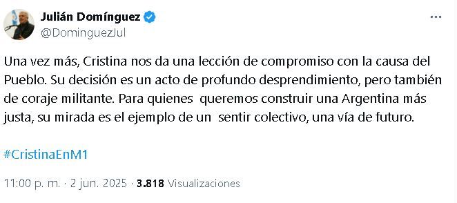 Reacciones a la candidatura de CFK en PBA