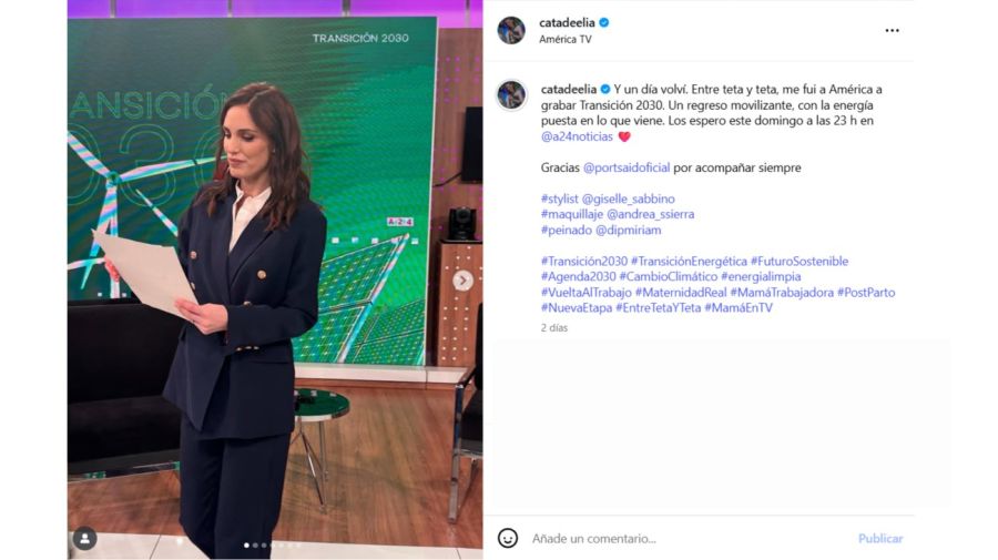 La periodista Cata de Elía vuelve a la televisión