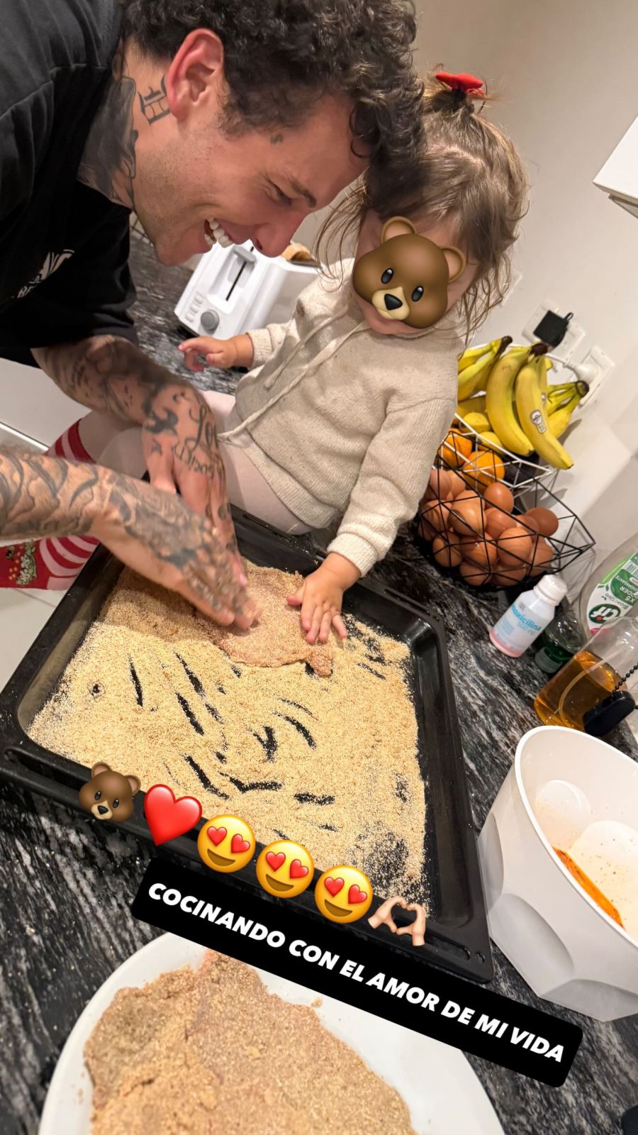 Alex Caniggia con su hija