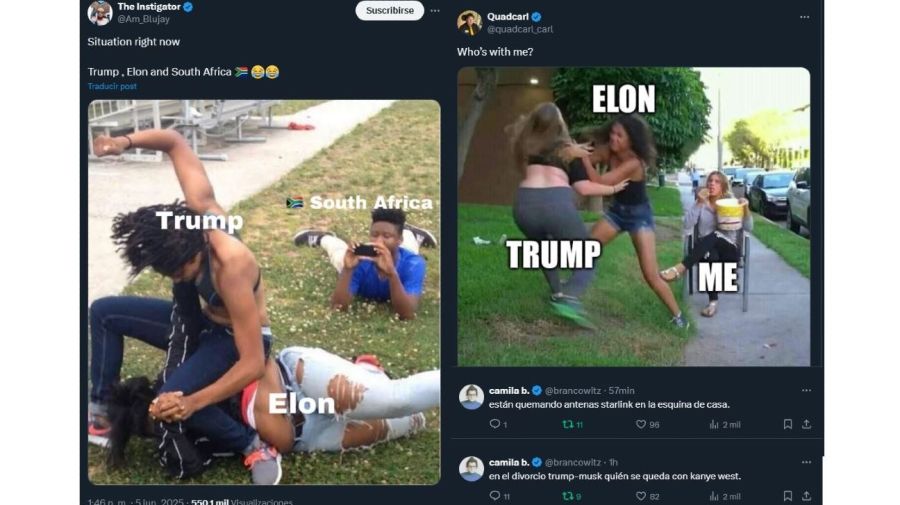 Memes pelea Elon Musk y Donald Trump