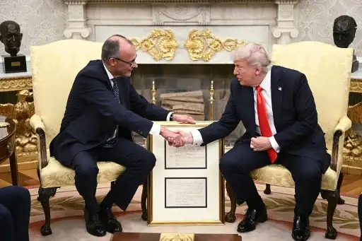Trump recibio a Merz
