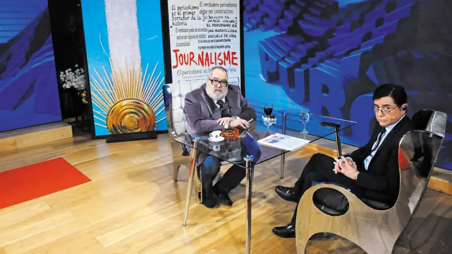 Jorge Lanata, con Jorge Fontevecchia, en Periodismo Puro en abril de 2024.