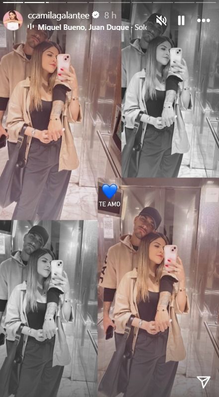 Camila Galante y Leandro Paredes
