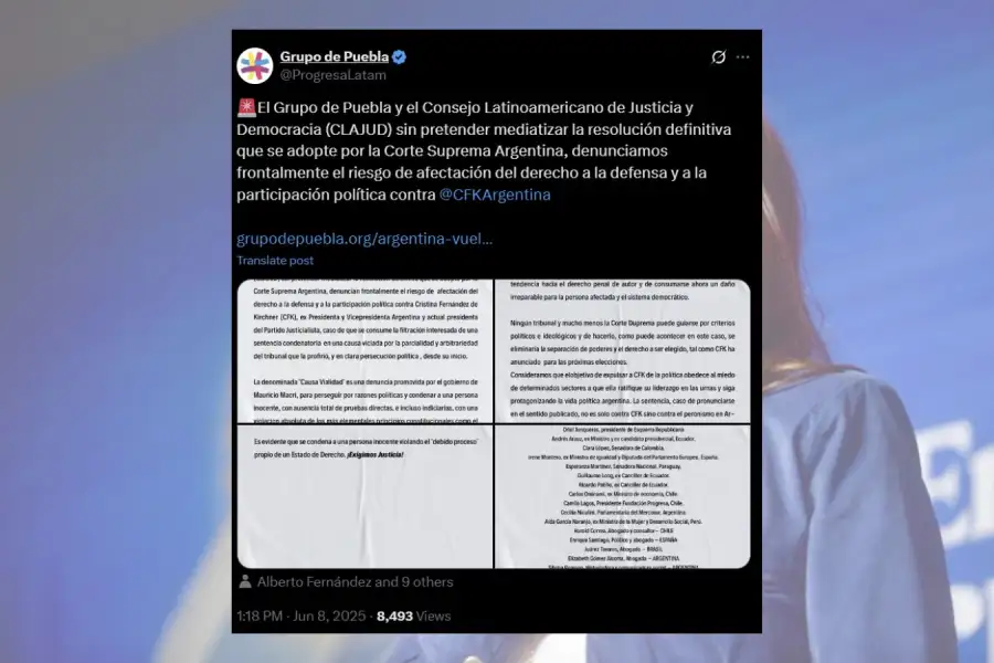 El Grupo de Puebla y el Consejo Latinoamericano de Justicia y Democracia (CLAJUD)