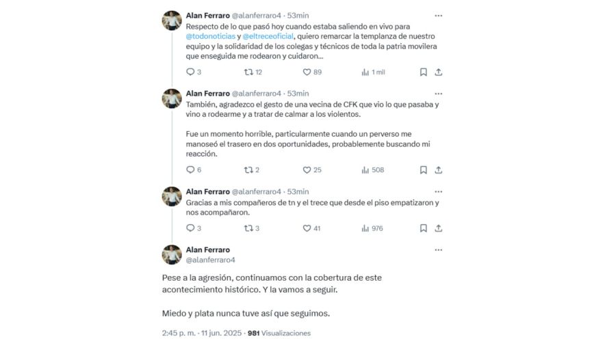 Agresión a Alan Ferraro