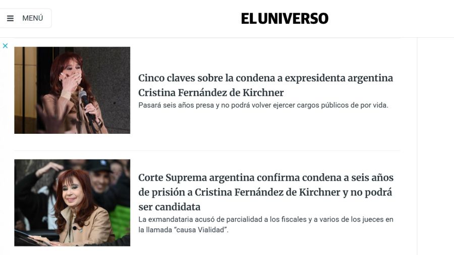 Cobertura medios Cristina