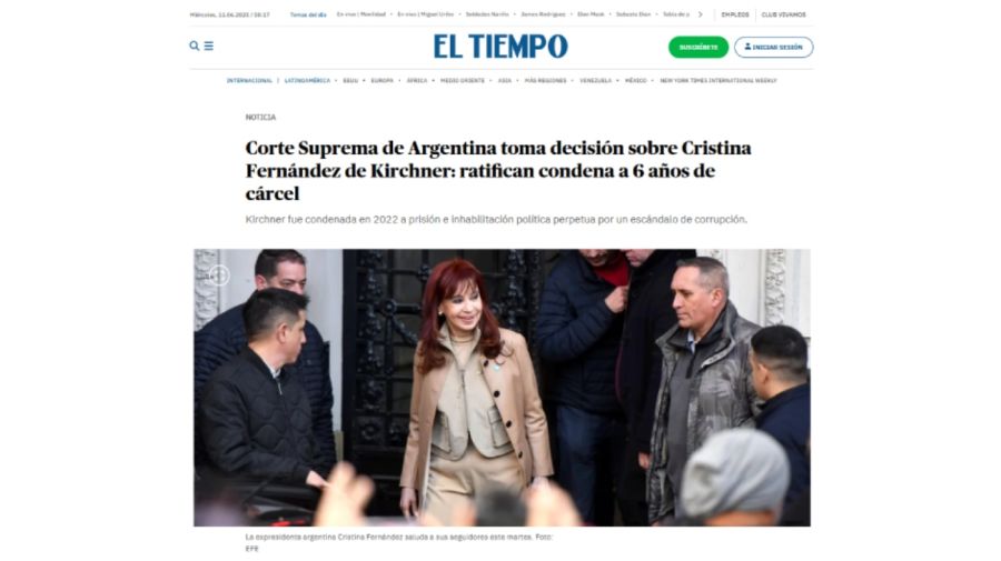 Cobertura medios Cristina