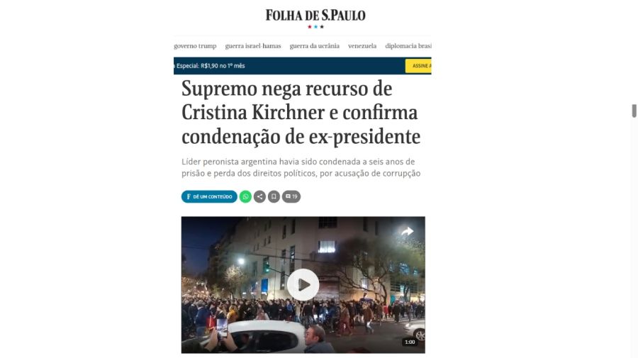 Cobertura medios Cristina