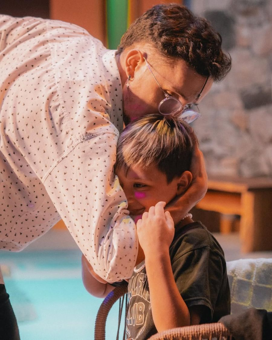 Rodrigo Noya y su hijo Bautista