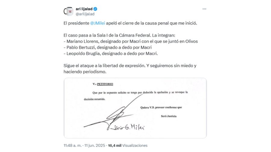 Tweet Ariel Lijalad