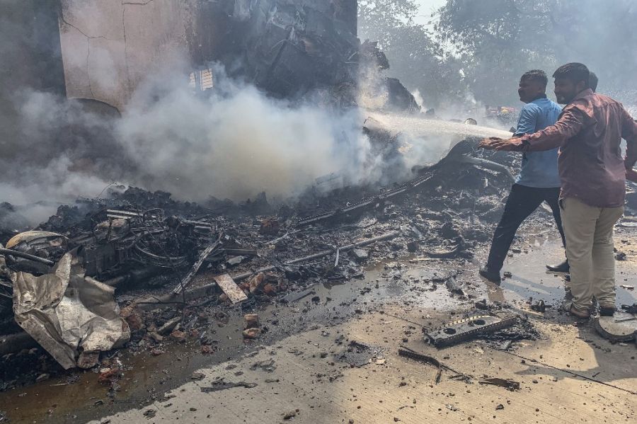 Accidente de avión en India