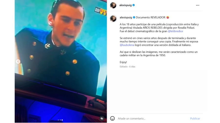 Alexis Puig mostró su pasado como actor a los 18 años