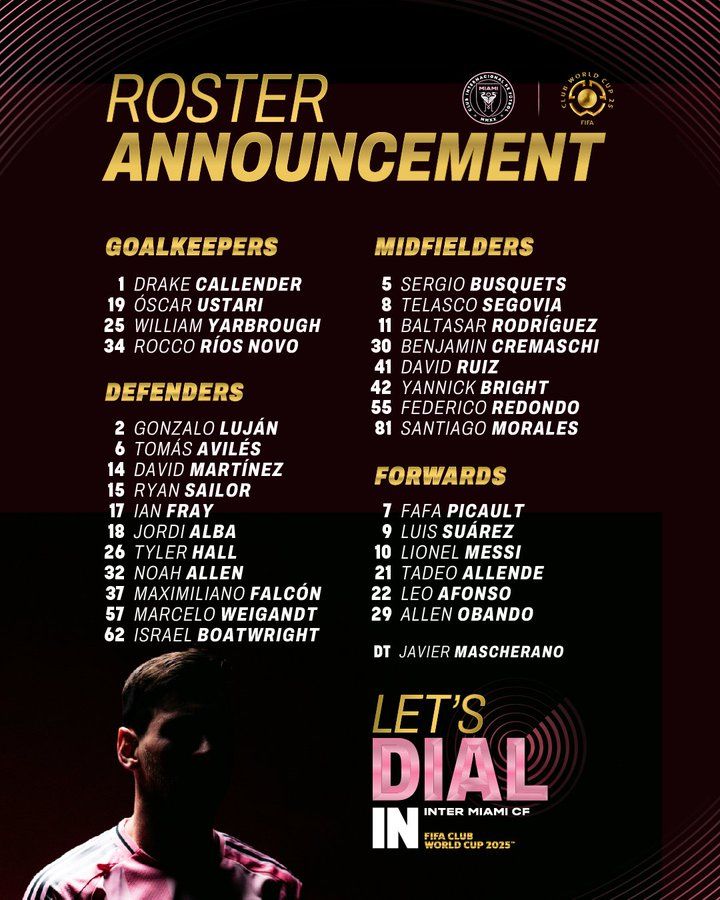 Inter Miami convocados
