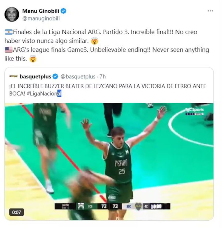 Posteo Ginóbili