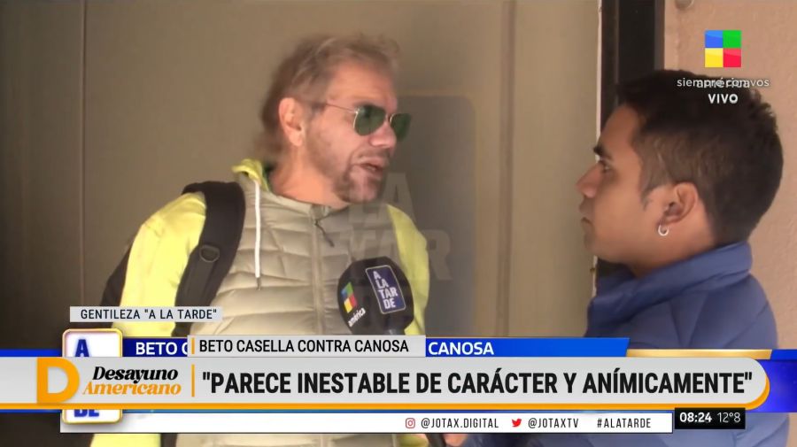Beto Casella contra Viviana Canosa