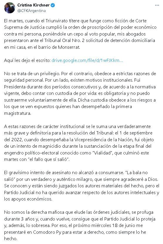 Tuit CFK