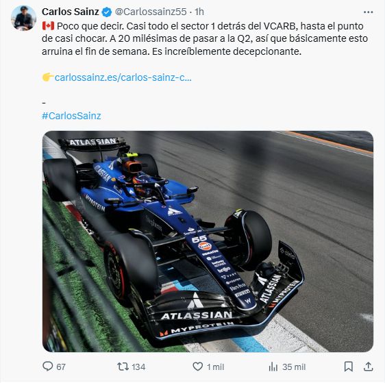 Sainz en X
