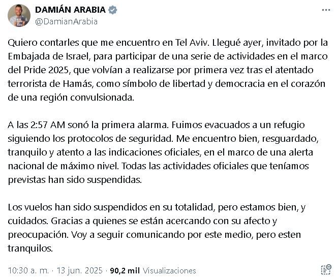 Tuit Damián Arabia