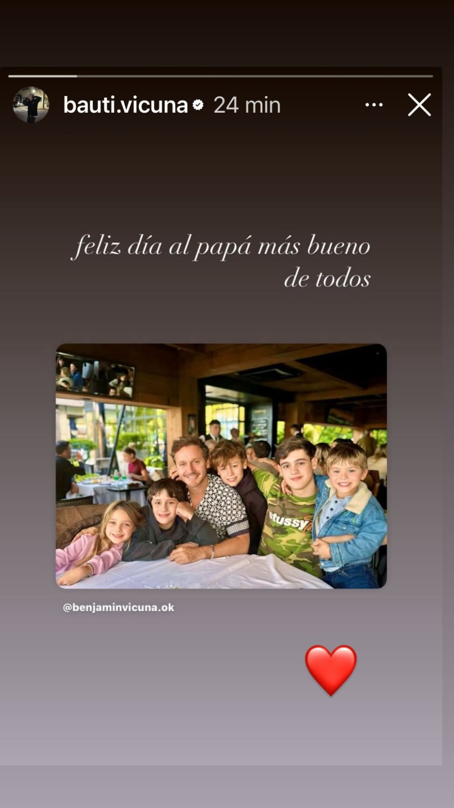 Benjamín Vicuña y sus hijos