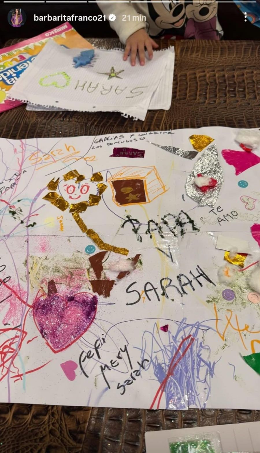Los regalos de Sarah Burlando para su papá, Fernando