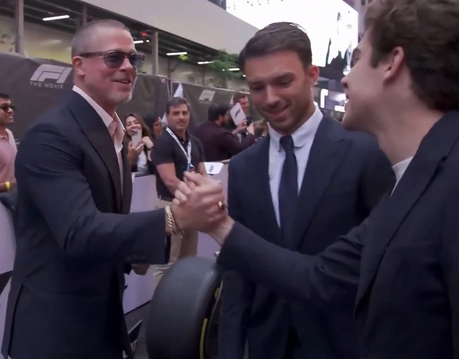 Franco Colapinto y Brad Pitt
