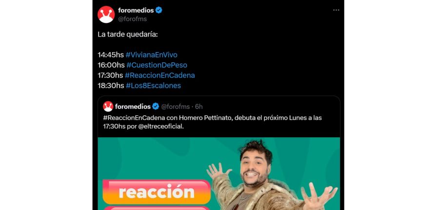La grilla de las tardes de El Trece