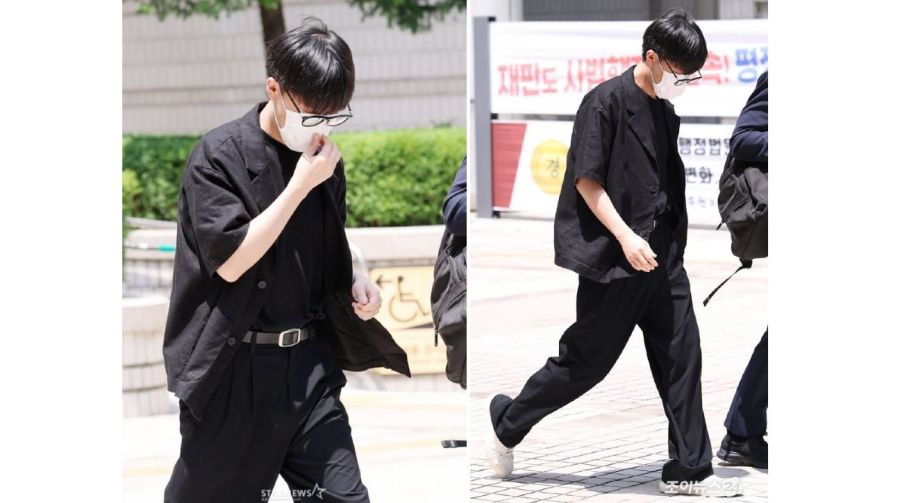 Taeil en el Tribunal del Distrito Central de Seúl el 18 de junio