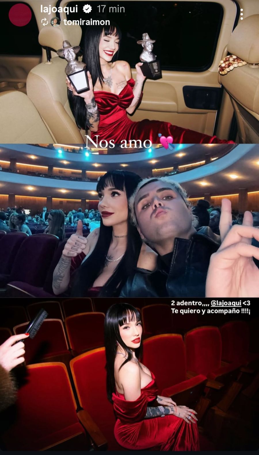 La Joaqui en los premios Gardel 2025
