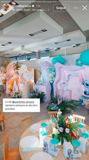 La fiesta de cumpleaños que organizo Darío Barassi para su hija Emilia