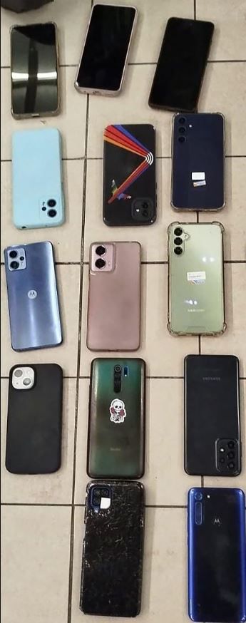 Los celulares incautados
