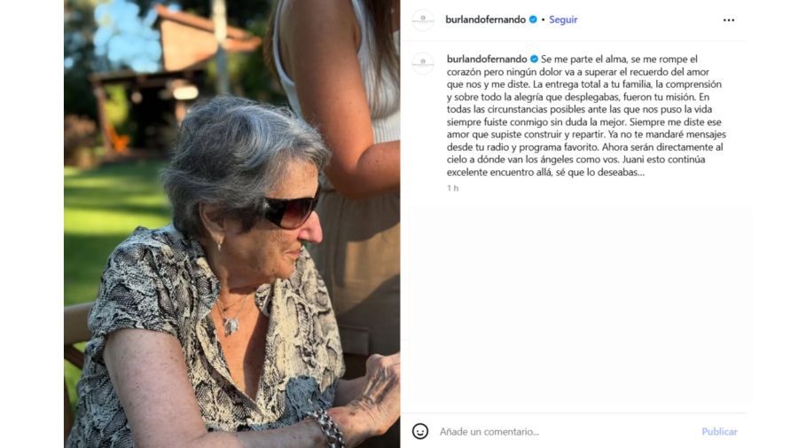 El dolor de Fernando Burlando por la muerte de su exsuegra