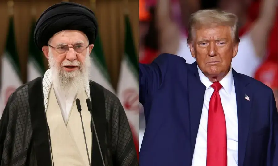 El ayatola Alí Jamenei, líder supremo de Irán, y el presidente de EEUU Donald Trump