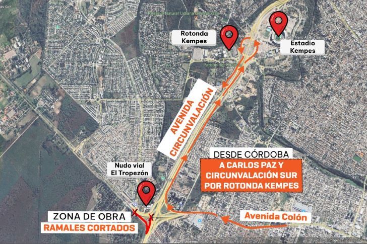 24-06-2025 cierre de accesos a Circunvalación Córdoba