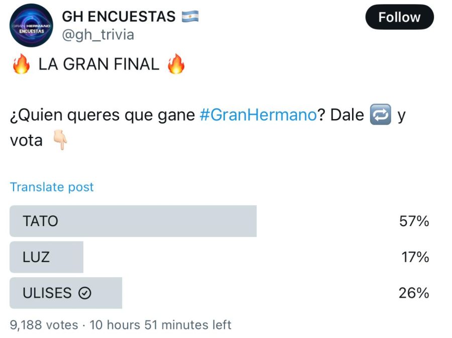 Gran Hermano 2025, Luz Tito, Ulises Apostolo, Santiago Algorta