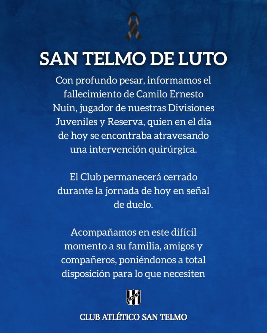 Comunicado San Telmo