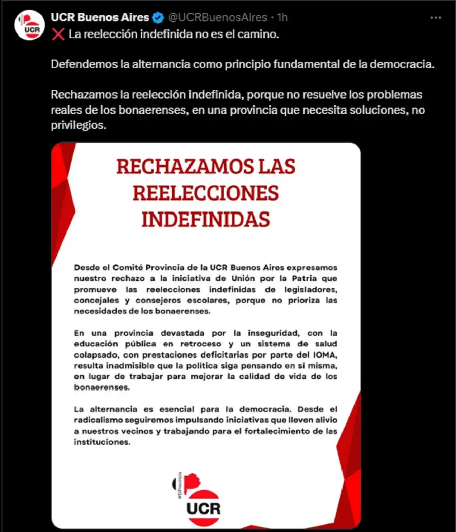 Reelección indefinida legisladores bonaerenses