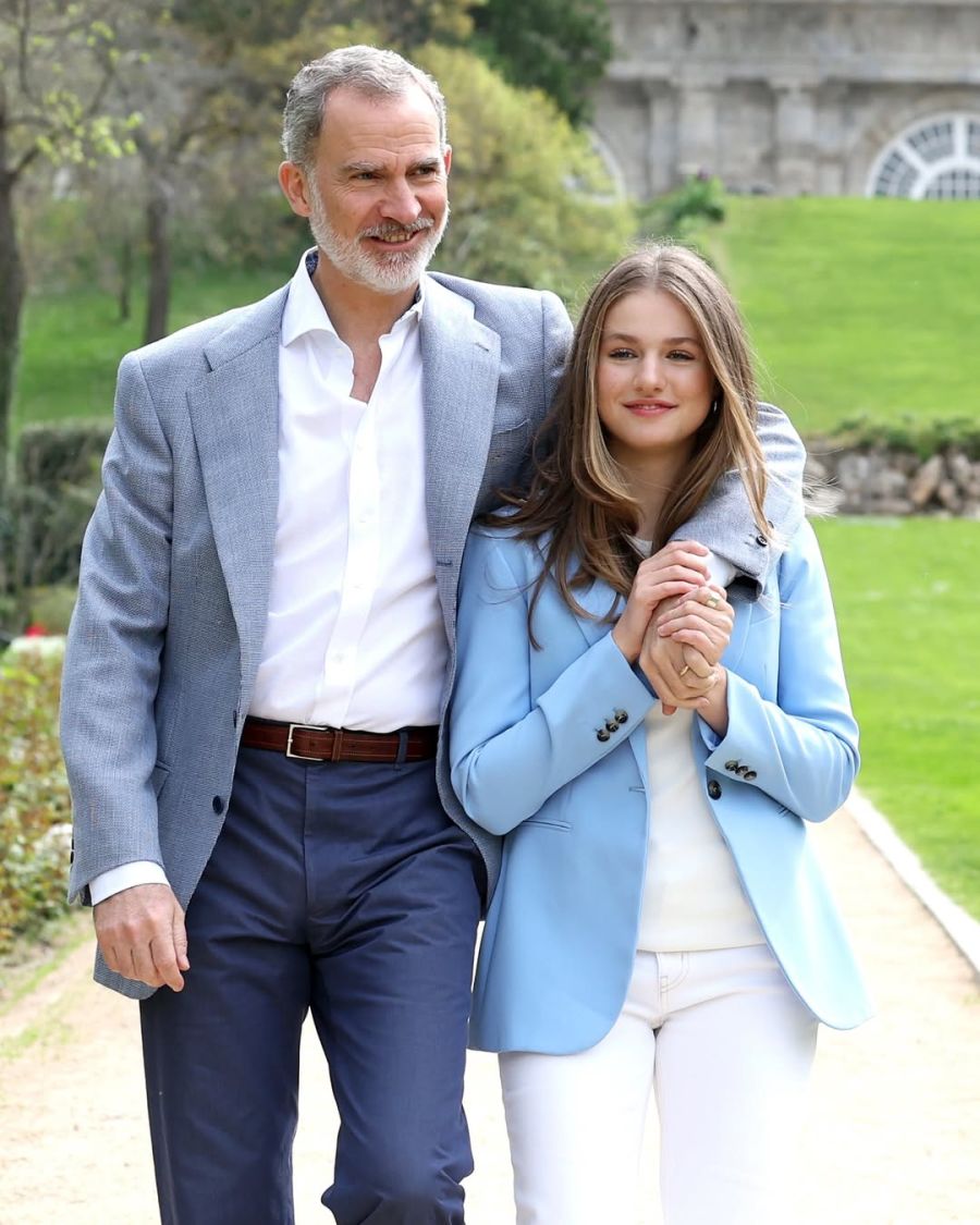El rey Felipe VI y la princesa Leonor