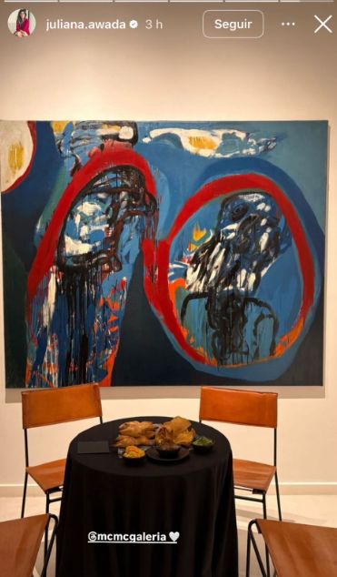 Juliana Awada y Mauricio Macri en la exposición de arte