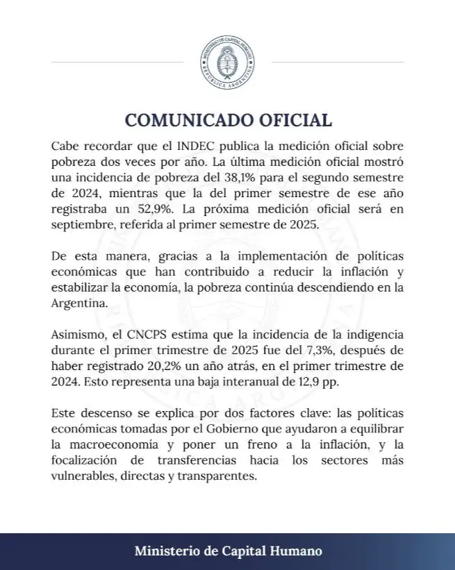 Comunicado de Capital Humano