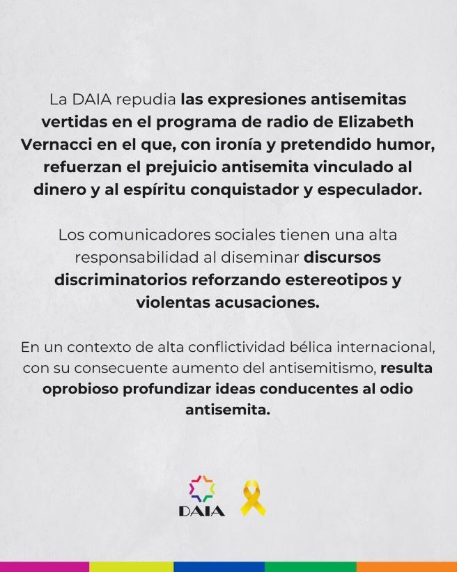 Comunicado de la DAIA