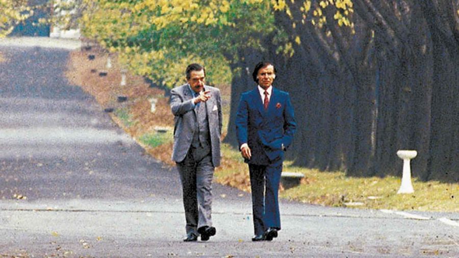 Raúl Alfonsín y Carlos Menem