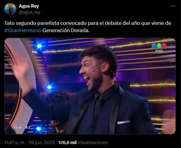 Santiago Tato Algorta fue convocado como analista para el próximo Gran Hermano